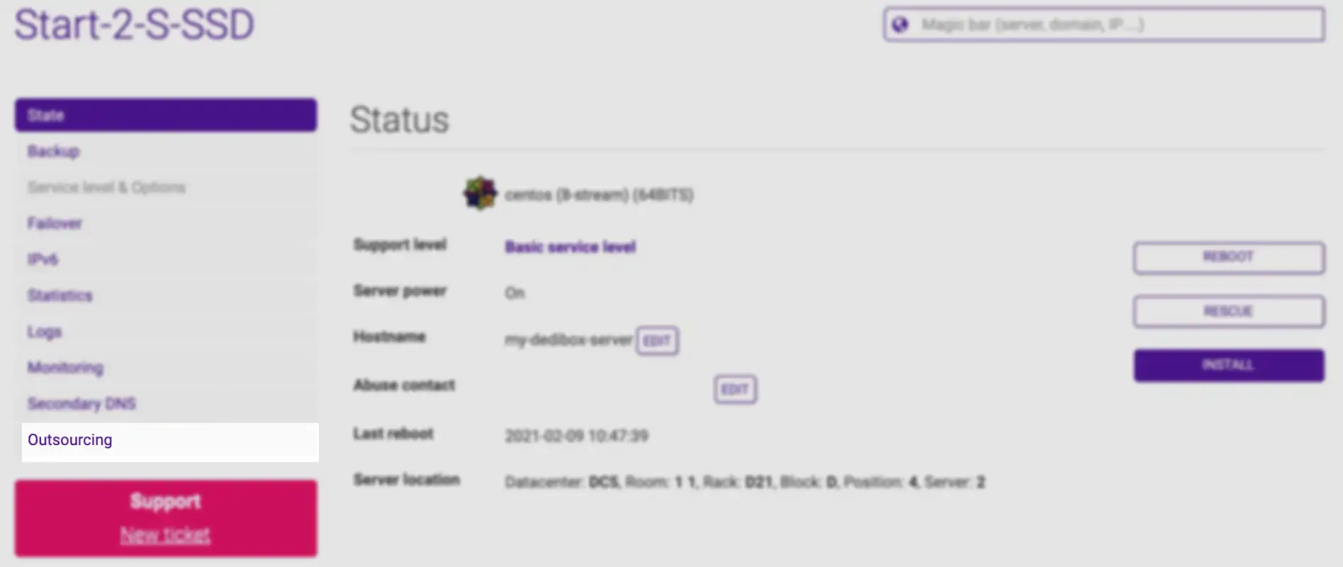 Scaleway Dedibox console outsourcing