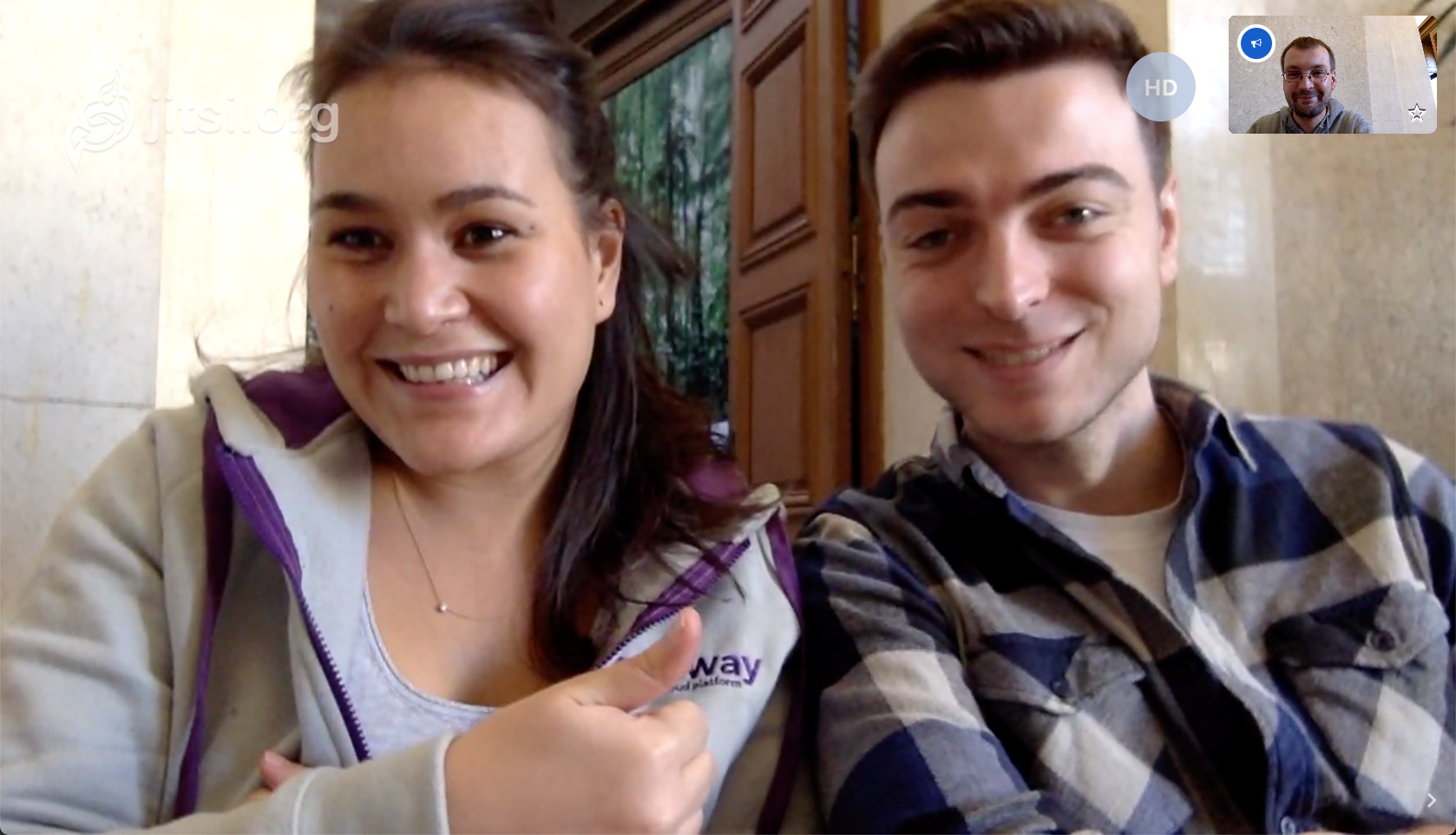 Jitsi Meet conference call screen