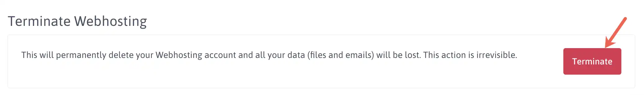 Scaleway Web Hosting Terminate
